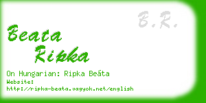 beata ripka business card